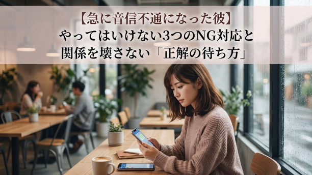 【急に音信不通になった彼】やってはいけない3つのNG対応と関係を壊さない「正解の待ち方」