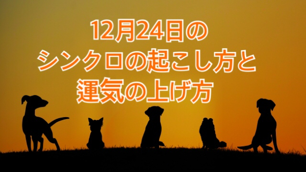 １２月２４日木曜日のシンクロの起こし方と運気の上げ方
