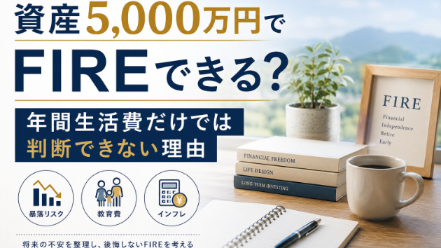 資産5,000万円あればFIREできる？年間生活費だけでは判断できない理由