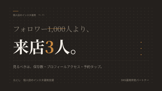 ＃1 フォロワー1,000人より、来店3人。個人店のインスタで本当に見るべき数字