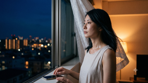 汗ばむ夜風、彼の未練が視えた瞬間