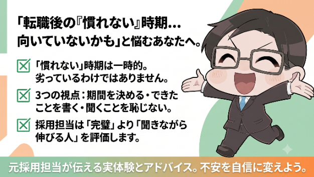転職後の「慣れない時期」に気持ちが折れそうになったとき