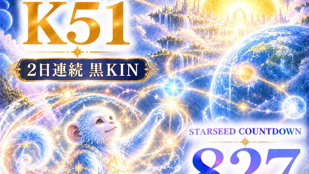 K51　2日連続の黒KIN！遊び心で心の視野を広げる日🐵✨