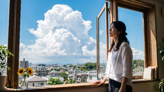 入道雲がわいた昼下がり、諦めきれない彼