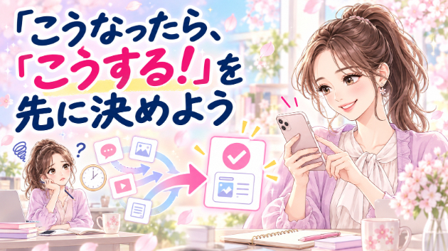 「また今日もできなかった…😢」 を減らしたい私が決めておきたいこと💡