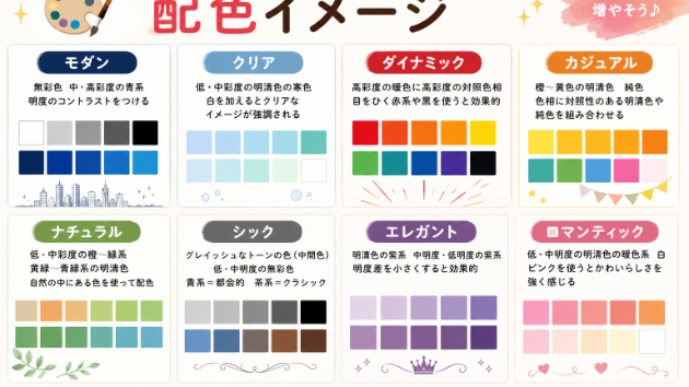トーンと関連する配色イメージについて学習しました！