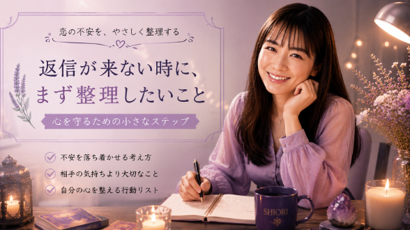 返信が来ない時に、まず整理したいこと　　