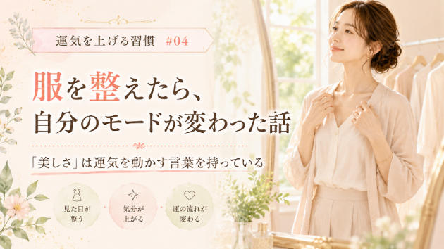 服を整えたら、自分のモードが変わった話 〜運気を上げる習慣#04「美しさ」は運気を動かす言葉を持っている