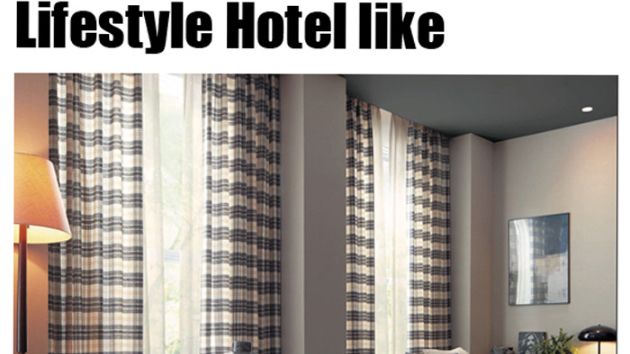 21 グレー系チェック柄カーテンとアクセントクロスでライフスタイルホテルのようなインテリアに はらいかわすみれ Coconalaブログ