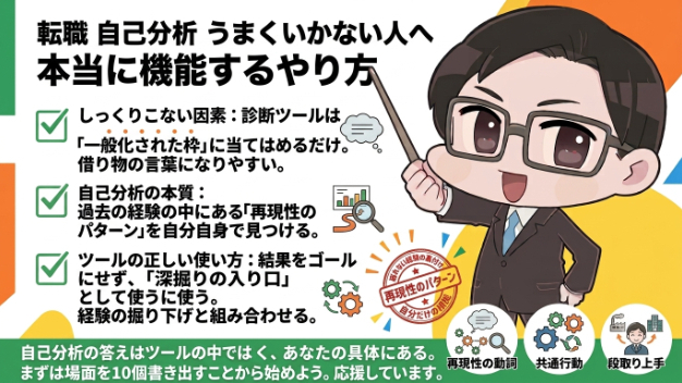 転職の自己分析、うまくいかない人へ　本当に機能するやり方