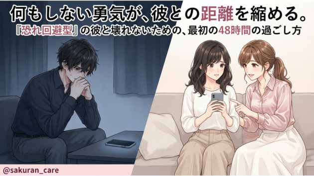 【喧嘩した直後】『恐れ回避型』の彼と関係を壊さないために「最初の48時間」でやること・やらないこと