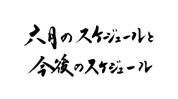 6月のスケジュールと今後のスケジュールについて