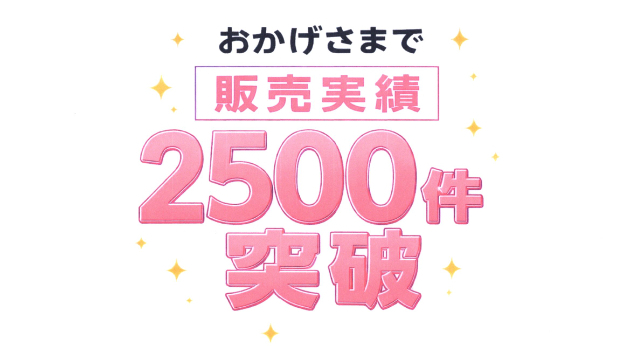 ✨　出品から1年経過…総販売実績2500件突破！　✨