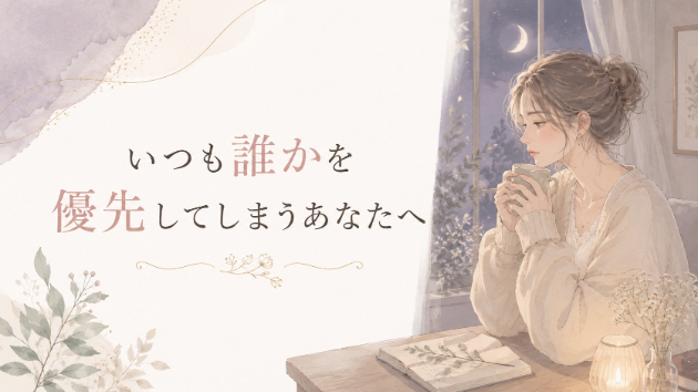 いつも誰かを優先してしまうあなたへ