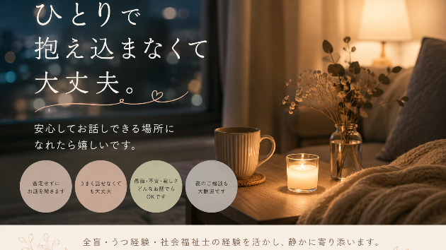 全盲×うつ×社会福祉士、電話相談始めました