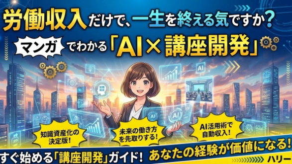 『労働収入だけで、一生を終える気ですか？』マンガでわかる「AI×講座開発」 知識を「資産」に変えて人生の選択肢を増やす教科書