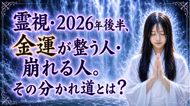 仕事運・霊視・2026年後半、金運が整う人・崩れる人。その分かれ道とは？💖