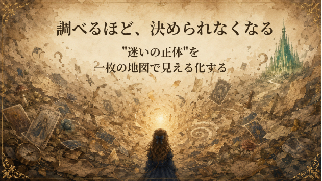 決断できない・先延ばししてしまう｜"迷いの正体"を一つの問いで見える化する