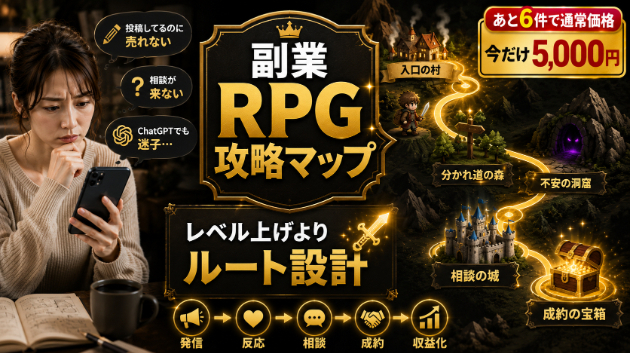 【副業初心者】レベル上げだけでは稼げない｜スマホ在宅で0→1を進める《副業RPG攻略マップ》