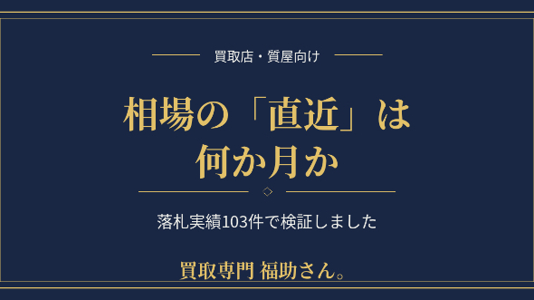 買取店・質屋向け｜相場の「直近」は何か月か。落札実績103件で検証しました