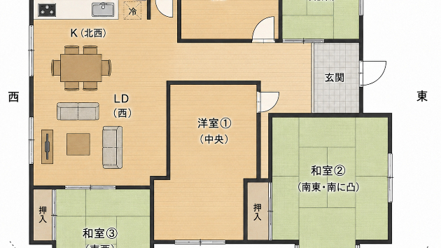 ある間取りの家相鑑定