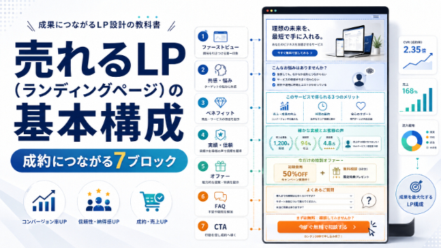 売れるLP（ランディングページ）の基本構成｜成約につながる7ブロック