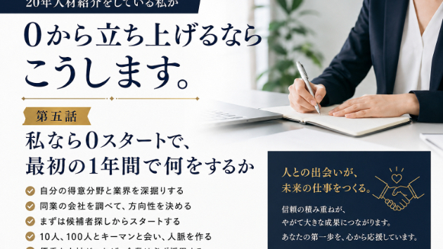 # 第五話　私なら0スタートで、最初の1年間に何をするか
