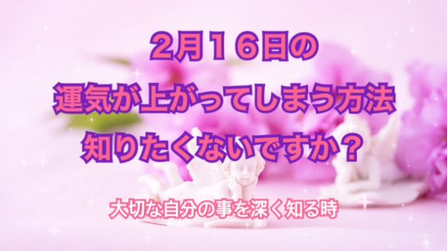 ２月１６日のシンクロの起こし方と運気が上がってしまう方法☆彡