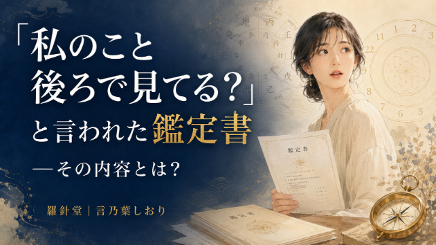 「私のこと後ろで見てる？」と言われた鑑定書—その内容とは？
