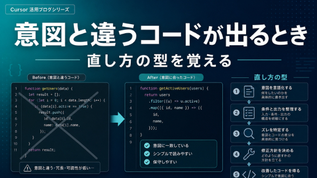 Cursorに頼んでも意図と違うコードが出るときの直し方