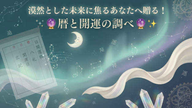漠然とした未来に焦るあなたへ贈る！暦と開運の調べ🔮✨