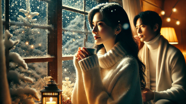 愛が深まる「冬の夜に響く二人の声」