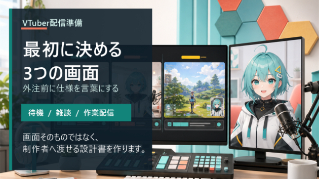 VTuber配信画面を外注する前に、まず3画面だけ決める