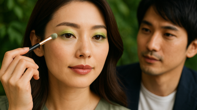 若葉色のアイシャドウが“彼の視線”を捉える秘密