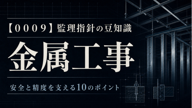 【０００９_金属工事】公共建築工事・改修工事　監理指針の豆知識♪