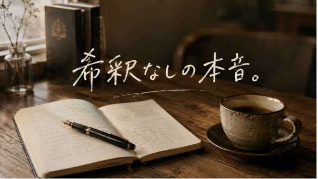 【コラム】「数字のマウントに、もう、うんざりしていませんか？ AI時代にこそ価値が出る『希釈なし』の言葉たち」