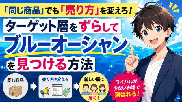 「同じ商品」でも「売り方」を変えろ！ターゲット層をずらしてブルーオーシャンを見つける方法