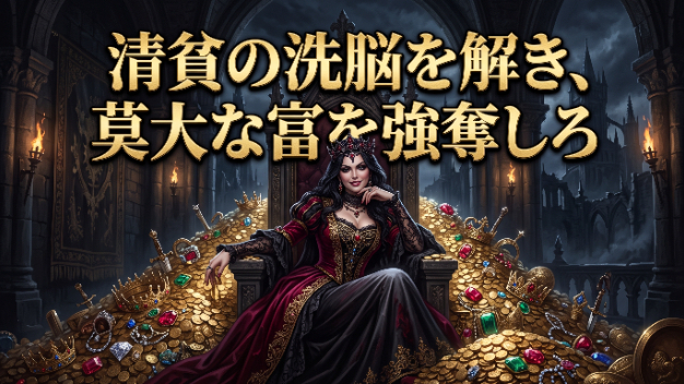 「お金がなくても幸せ」は奴隷の呪文！強欲を開放し莫大な富を強奪せよ