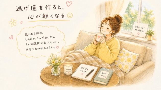🌷逃げ道を作ると、心が軽くなる😊