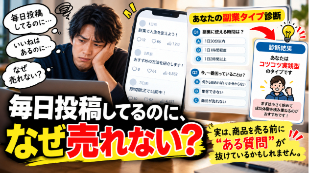 「毎日投稿してるのに、なぜ売れない？」実は、商品を売る前に“ある質問”が抜けているかもしれません