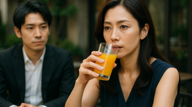 冷たいジュースが喉を通った瞬間、“彼の想念”と交わる