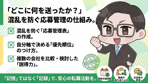 複数社に同時応募するときの、 管理の仕方と優先順位のつけ方