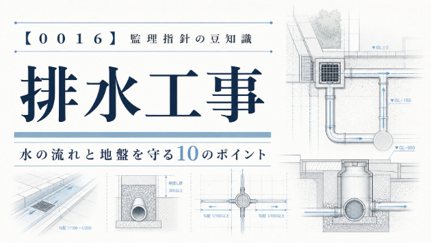 【００１６_排水工事】公共建築工事・改修工事　監理指針の豆知識♪