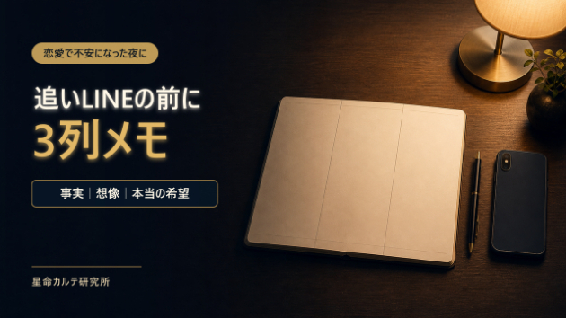 連絡が来ない夜、追いLINEの前に書く「3列メモ」