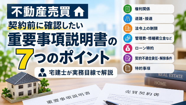 重要事項説明書はどこを見る？不動産売買の契約前に確認したい7つのポイント