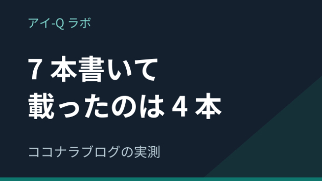ココナラブログは何本Googleに載るのか｜7本書いて測ったら4本、ただし最初は測り方を間違えていました