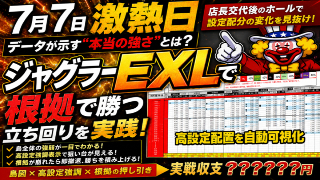 【7月7日激熱日】239番からでも勝てた理由は“島単位の根拠”だった