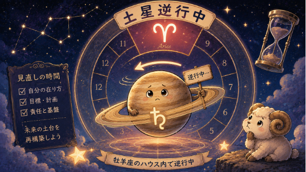 土星が牡羊座で「逆行」を始めるとき。足踏みする時間に見る、別の景色