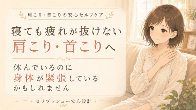 寝ても疲れが抜けない肩こり・首こりへ｜休んでいるのに身体が緊張しているかもしれません