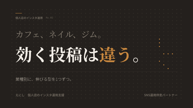 ＃3 カフェ・ネイルサロン・パーソナルジム。伸びる投稿は業種で全然違います
